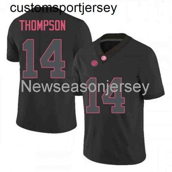 Genähtes Deionte Thompson Alabama Crimson Tide Schwarzes NCAA-Fußballtrikot. Benutzerdefinierter beliebiger Name, Nummer XS-5XL 6XL