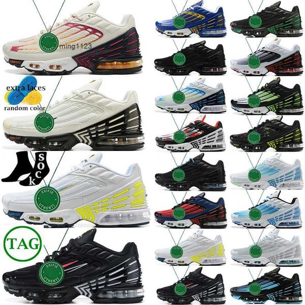 2024 Scarpe da corsa Scarpe da ginnastica sportive Scarpe da ginnastica con calzini Tuned Verde acqua Bianco Nero Argento Rosso cremisi Designer Tn Plus 3 Donna Uomo