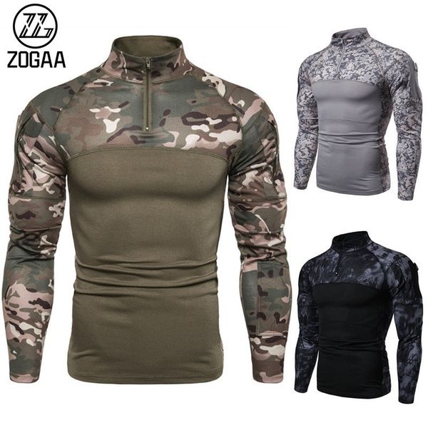 T-shirt da uomo ZOGAA Fashion Tactical Camouflage Athletic Shirts 221130