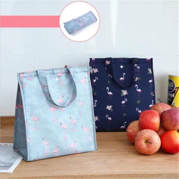 Bolsas de armazenamento Moda Fashion Casual portátil Refrigeer térmico Bento lancheira impressa bolsa de piquenique de piquenique plus size plus size