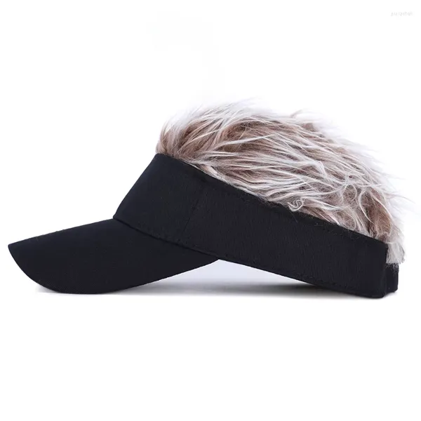 Beralar Beyzbol Kapağı Sahte Flair Saç Güneş Vizörü Eğlenceli Toupee Şapkalar Erkek Kadın Çivili Saçlar peruk şapkası