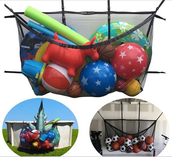 Sand Play Water Fun Divertido de grande capacidade Piscina de armazenamento de saco de armazenamento de gancho de futebol de futebol infantil brinquedos infláveis ​​Sundries malha 221129