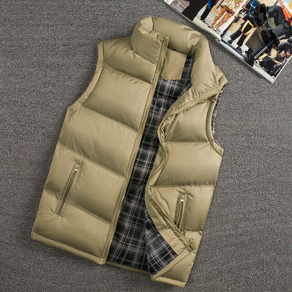 Мужские жилеты Стильная осенняя зима теплое рукавочное пиджак Slim Fit Casual Poals The Raincoat West Mannen 88 221130