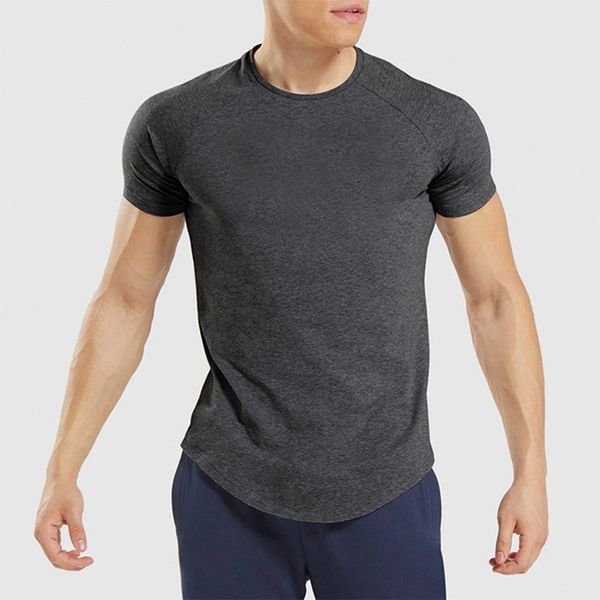 Herren Lu Lu Outdoor-T-Shirt, Herren-Yoga-Outfit, schnell trocknend, schweißableitend, kurzes Sport-Top, kurzärmelig, für Fitness, T-Shirt. Hohe Qualität