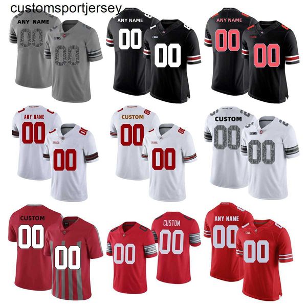 Maglie da calcio personalizzate Ohio State Buckeyes Braxton Miller Justin Fields Chase Young Chris Olave Cris Carter J.K Dobbins Curtis