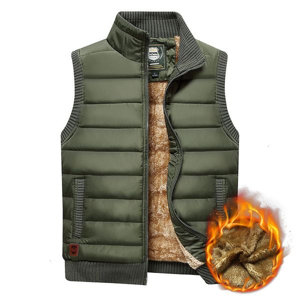 Gilet da uomo di grandi dimensioni 5XL pile invernale spesso gilet caldo da uomo casual outwear giacca senza maniche gilet maschile gilet multitasche 221130