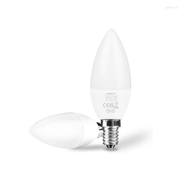 Miboxer 4W E14 Двойной белый светодиодный световой свечей FUT109 CCT Dimmable Lamp Lamp 2700-6500K для гостиной в спальне AC110V 220V