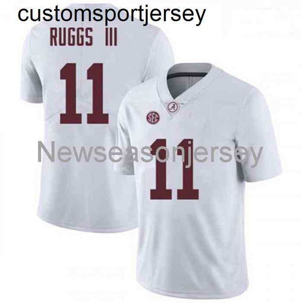 Genähtes Henry Ruggs III Alabama Crimson Tide Weißes NCAA-Fußballtrikot. Benutzerdefinierter beliebiger Name, Nummer XS-5XL 6XL