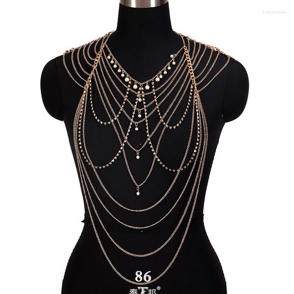 Ketten Boho Quaste Strand Brust Bondage Kette Gürtel Mode Harness Charme Körper Exotische Accessoires Luxuriöser Schmuck für Frauen