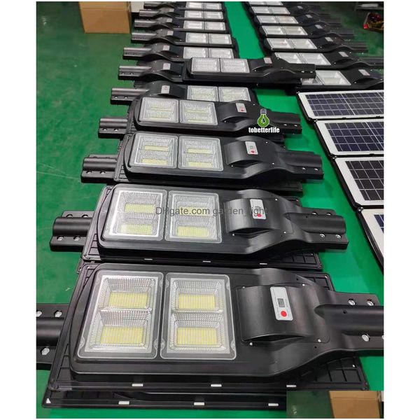 Luz de rua solar led 70w 150w à prova dwaterproof água ao ar livre estrada parede temporizador controle remoto branco sensor movimento holofote d dhovd