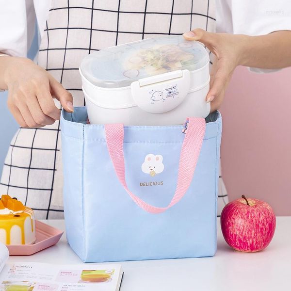 Borse di stoccaggio Isolamento Portatile Termico Lunch Box Per Le Donne Bambini Cibo Borse Da Viaggio Sacchetto Da Picnic Isolato Più Freddo Bento Bag