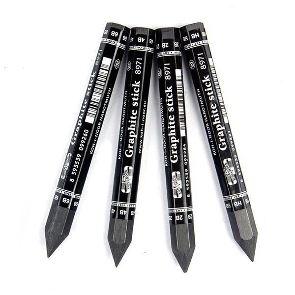 Фонтановые ручки Kohinoor 4pcs Графитовые стержни карандашной набросок рисунок затенение графитовое карандашо