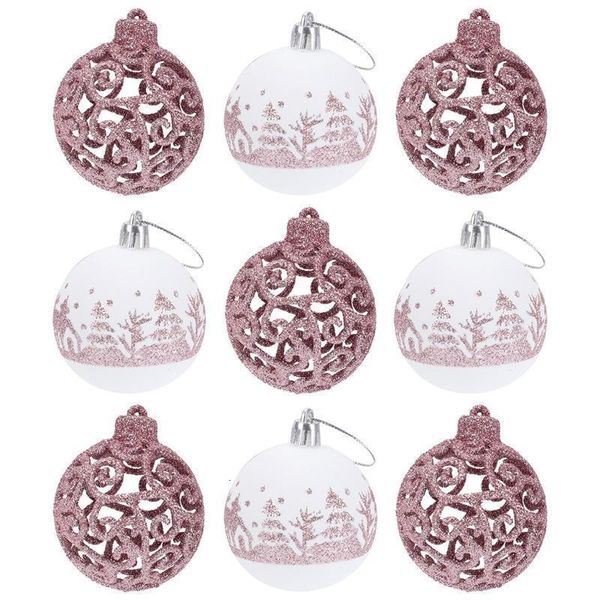 Decorazioni natalizie 9 pezzi Palline Albero di Natale Pendenti pendenti Palla lucida Goccia Ornamento Home Decorazioni fai da te Accessori 221130