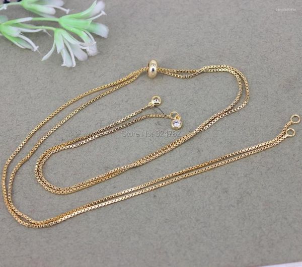 Ketten 10 Stück Goldkette zur Herstellung von Halsketten, verstellbarem Schmuck, DIY-Versorgung