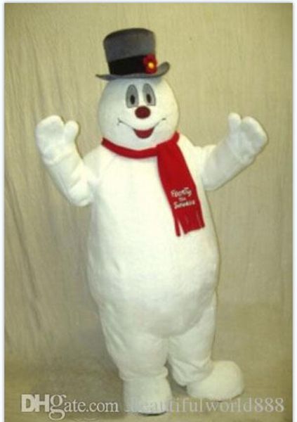 2023 Mascotte Hot Mascotte Citt￠ Frosty The Snowman Mascot Costume Kits Kits Abito Carnival