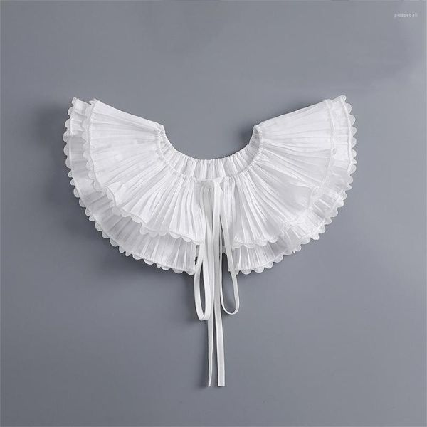 Papillon Camicia bianca Scialle con colletto staccabile per spalle finte da donna Mantella piccola da donna rimovibile False Fuax Cols