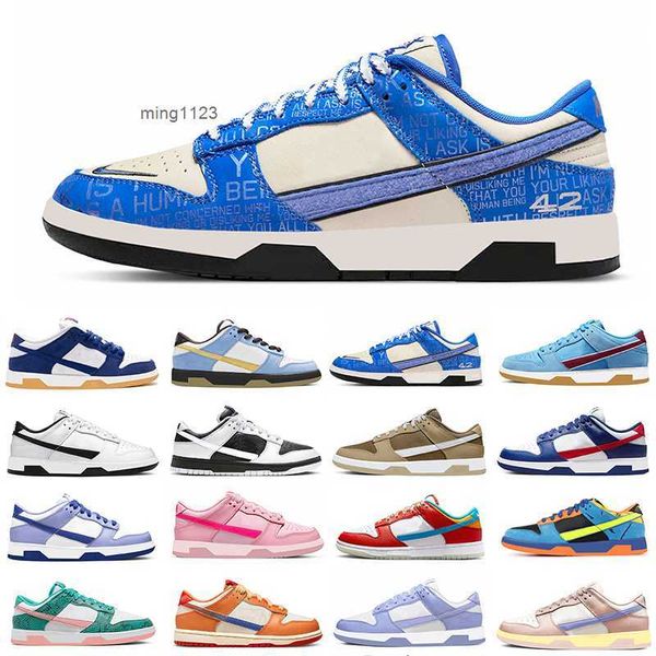 2024 Jackie Robinson Running Shoes baixo LA Dodgers Fruity Homer Simpson Pebbles Triplo Rosa Laranja Camurça Lilás Médio Olive Phillies Sneakers para