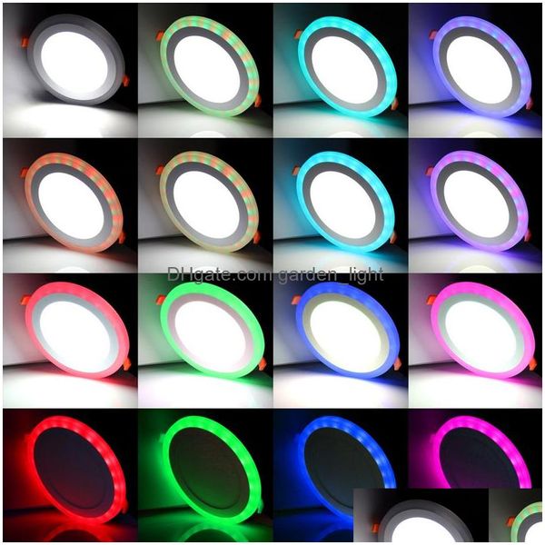 Светодиодная панель светильники TRA Slim 3W 6W 9W 18W 24W Круглый квадратный RGB Light Cool White Lamp Утопленный акриловый освет