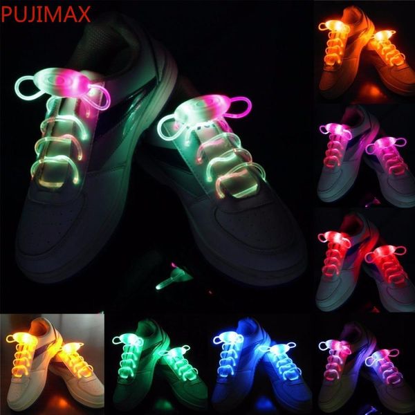 30pcs15 pairs LED Lampeggiante lacci delle scarpe Fibra Ottica Merletto Luminoso Lacci delle scarpe Light Up Scarpe di pizzo