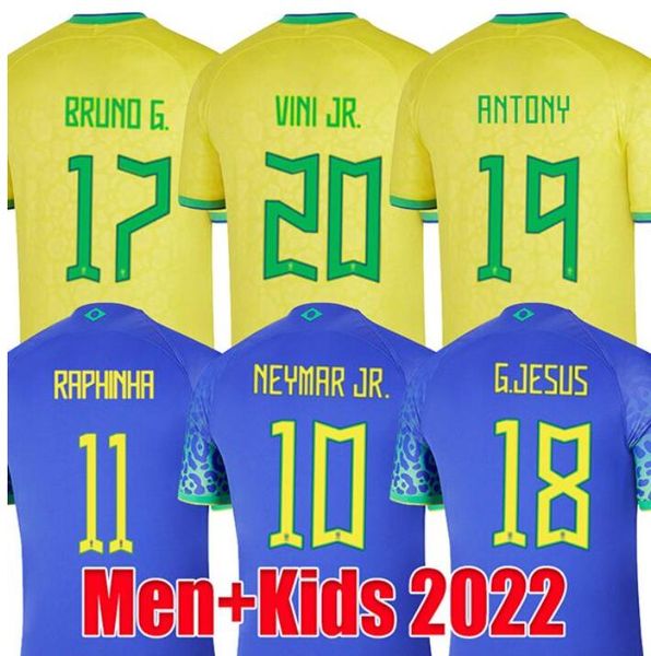 Brasile 2022-23 Maglie da calcio di qualità thailandese T.silva''Neymar Jr Marquino Casemiro L.Paqueta Richarlison Raphinha E.militao Antony Vinicius Jr.Rodrygo Martinelli