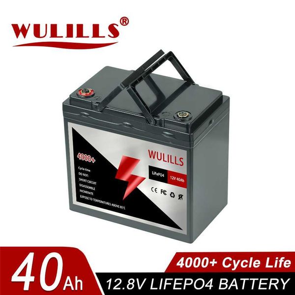 Batterie LiFePO4 12v 40AH Batteria ricaricabile a ciclo profondo BMS integrata per camper per bambini Scooter Power Wheels Barca a motore per pesca alla traina