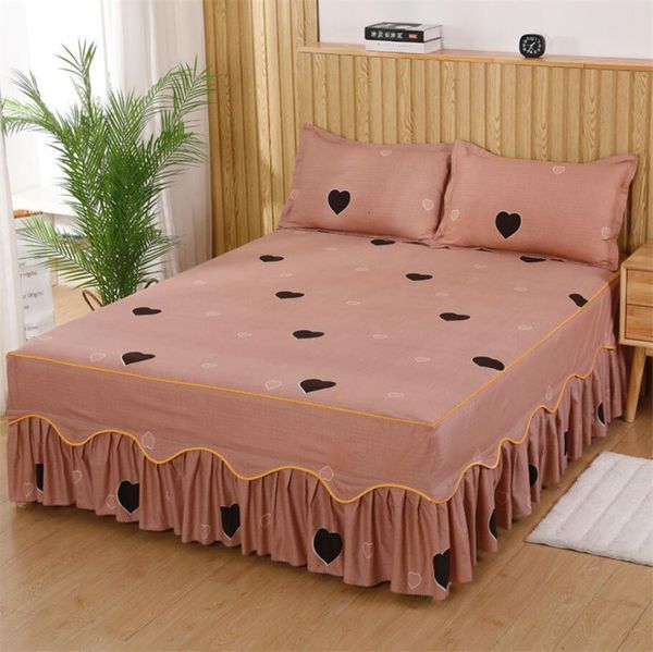 Кровать юбка 1pc Fitted Sheet Single Double Queen King Size Euro Style 100 Микрофибры Сборная постельное белье с эластичной полосой крышка 221129