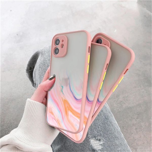 Custodie in stile inchiostro Cover protettiva per fotocamera in TPU morbido per iPhone 11 12 13 14 Pro Max Mini XR XS Max X 7 8 Plus SE Custodia