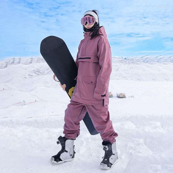 Skianzüge, bunt, reflektierend, Skioverall, Anzug für Herren und Damen, Winter, Outdoor-Sport, aktive Kleidung, winddicht, wasserdicht, Kapuzenpullover, Hosen-Set