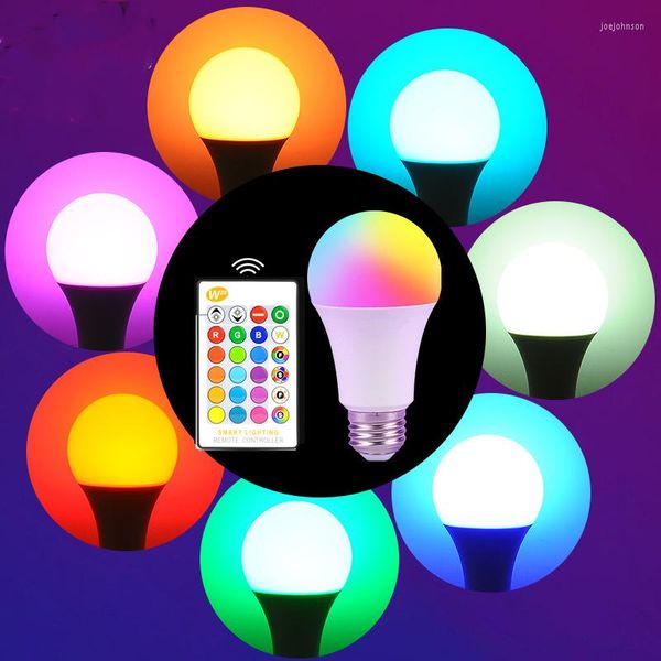 Строки 7W Smart Light Light Light Rgb e27 Ledcolour Maneing Lamp 220V 110V Свадебная комната рождественская комната