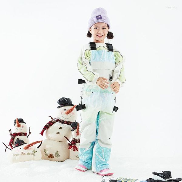 Giacche da sci Bambini Pantaloni da sci monopezzo Salopette Ragazze Ragazzi Antivento Impermeabile Snowboard da esterno Tuta per bambini Abbigliamento invernale