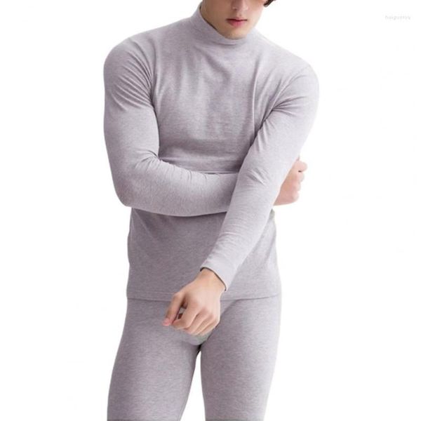 Männer Trainingsanzüge Männer Männer Pyjamas Sets Herbst Winter Plüsch Warme Tops Hosen 2 Stück Männliche Thermo-unterwäsche Set Halb-hoher Kragen Für