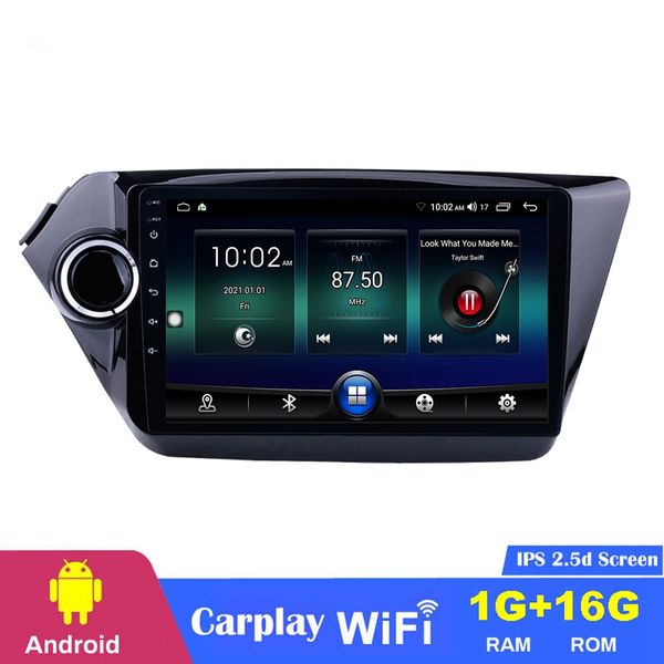 Araba DVD Radio 2 Din Oyuncusu 9 inç Android Head Unit GPS Sistemi Kia K2 Rio 2011-2015 WiFi için USB ile