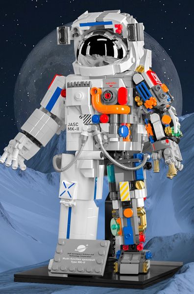Bloco de construção de quebra -cabeça de expressão de astronauta de Bearbrick