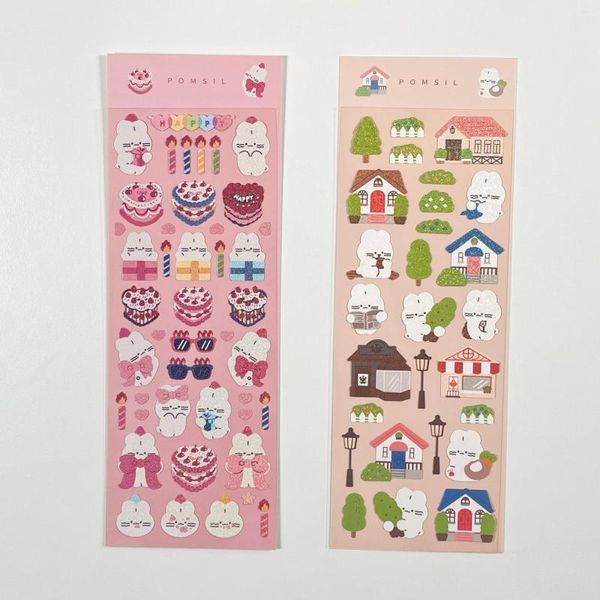 Confezione regalo Corea INS Piccolo tema Guruca Sticker Libro da taglio fai-da-te Custodia per cellulare Diario Decorazione a caccia