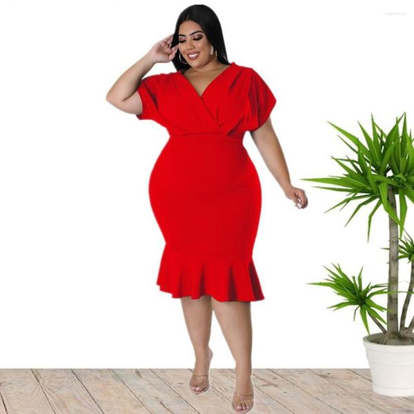 Vestidos plus size 2023 Moda Midi para mulheres por atacado China