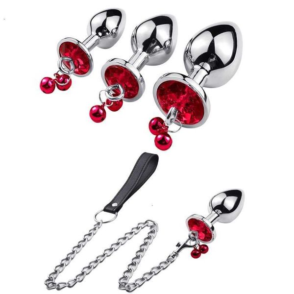 Toy Massagebell Bell Pull Cable Men Lesbian Sex Metall Anal Spielzeug Butt Plug Set Set