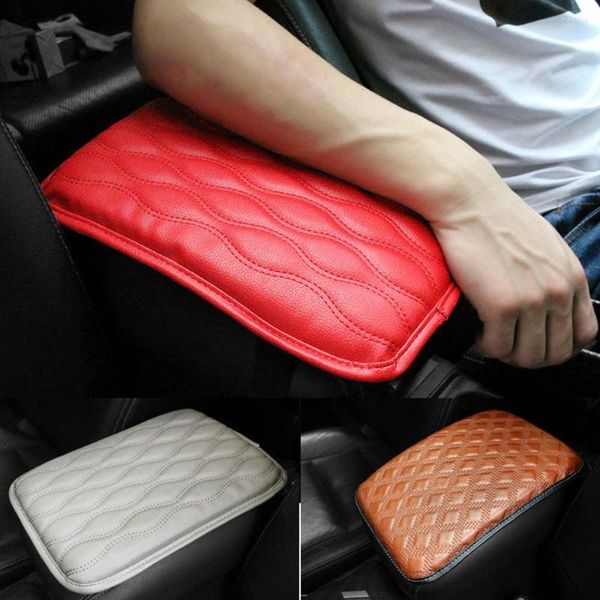 Decorazioni per interni Cuscino per bracciolo per auto Scatola antivegetativa universale ad alta elasticità Memory Foam Rivestimento in pelle Accessori per automobili 30 21 1cm