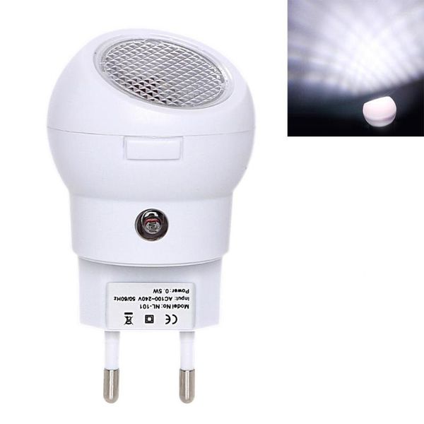 Luzes noturnas Lâmpada LED Bedroom Plug 360 Sensor de rotação manual