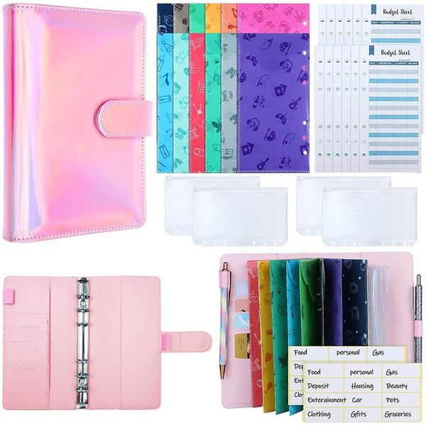 Confezione regalo PPYY-31 Pz Raccoglitore per organizer per budget Set di sistemi di buste per contanti in pelle PU Sono ottimi per la gestione del denaro