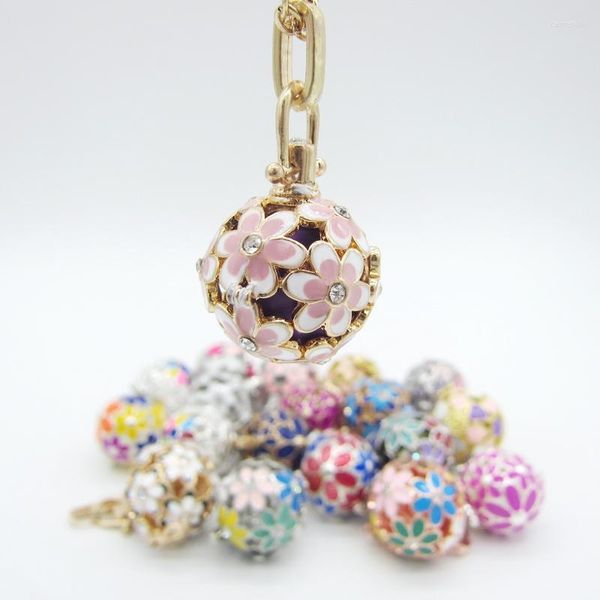 Pingente de colares de pingentes itens várias flores lindas coloridas colar de bola de jóias diy bola de bola de bola de bola de bola de gestão