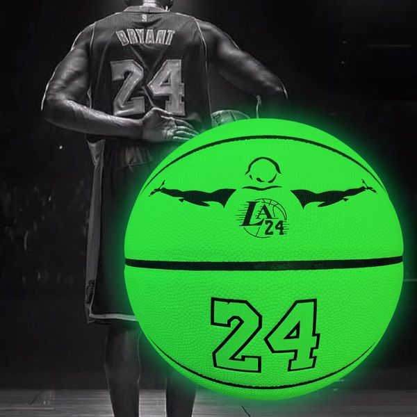 Pallone da basket personalizzato Ultime vendite dirette in fabbrica Palline da basket luminose riflettenti OEM illuminano palline olografiche