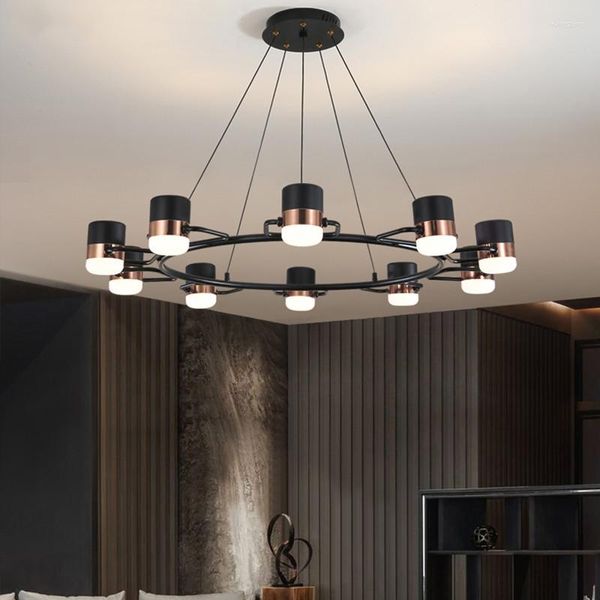 Kolye lambaları Modern LED döndürülebilir spot Chandliers Restoran Cafe Bar Sanat Tasarımcısı Asma Lamba Oturma Masası Askı