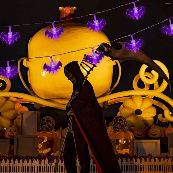 Строки Хэллоуин Вечеринка паука битой 3 метра светодиодные струнные светильники с питанием от батареи декоративная фестивальная сцена призрака