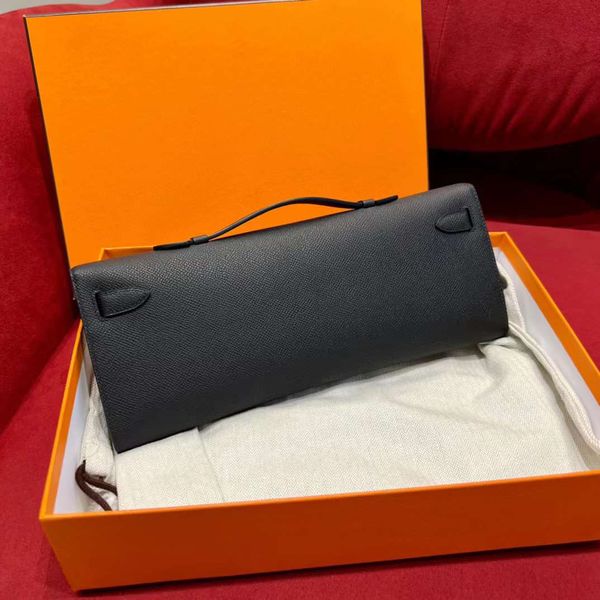 A113 Bolsa Feminina Estilo Europeu Bolsa de Couro Cor Sólida Acessórios Bolsas de Noite Bolsas de Embreagem para Casamentos Trava de Metal Rectan s s