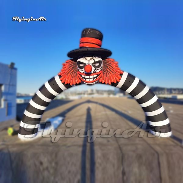 Наружные украшения на надувные надувные арка клоуна 6m Airblown Hallowmas Archway с Joker Head для входных ворот