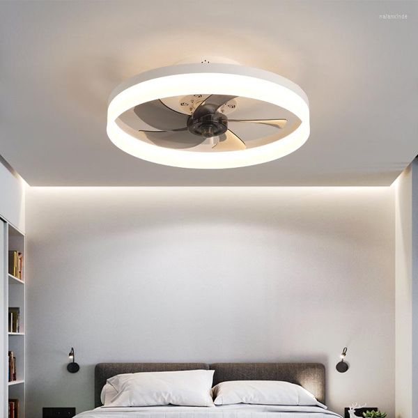 Ventilatori da soffitto Ventilatore AC DC Lampada da camera da letto Illuminazione per soggiorno Lampade decorative Ventilato silenzioso con telecomando