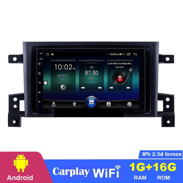 Rádio automático Android Core 16G de 7 polegadas de carro DVD para Suzuki Grand Vitara 2005-2015 Navegação GPS