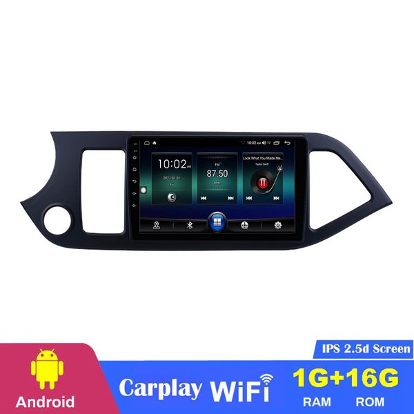 Touchscreen GPS Navi Car DVD Auto Player Radio Player para Kia Picanto Morning 2011-2014 LHD com WiFi USB Support SWC 1080p 9 polegadas Android