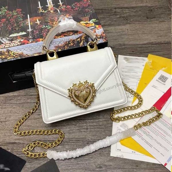 Umhängetaschen für Frauen Luxus Marke Designer Handtaschen Mode Retro Gold Herz Perle Schnalle Eine Schulter Messenger Party Kupplung 220307