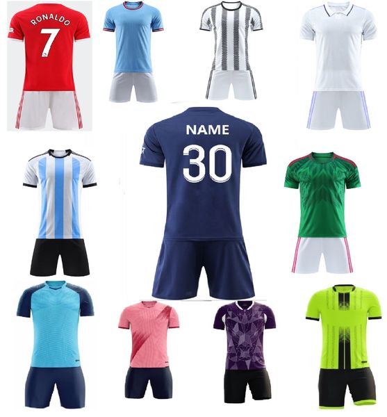 Fans Tops Fußball Trikots 2022 Weltmeisterschaft Schnell Trocknend Polyester Sportswear Männer Fußball Tragen Set Uniformen Custom Fußball